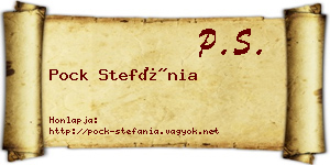 Pock Stefánia névjegykártya